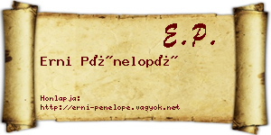 Erni Pénelopé névjegykártya